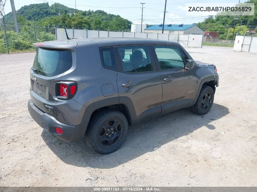 ZACCJBAB7HPG36829 2017 Jeep Renegade Sport 4X4