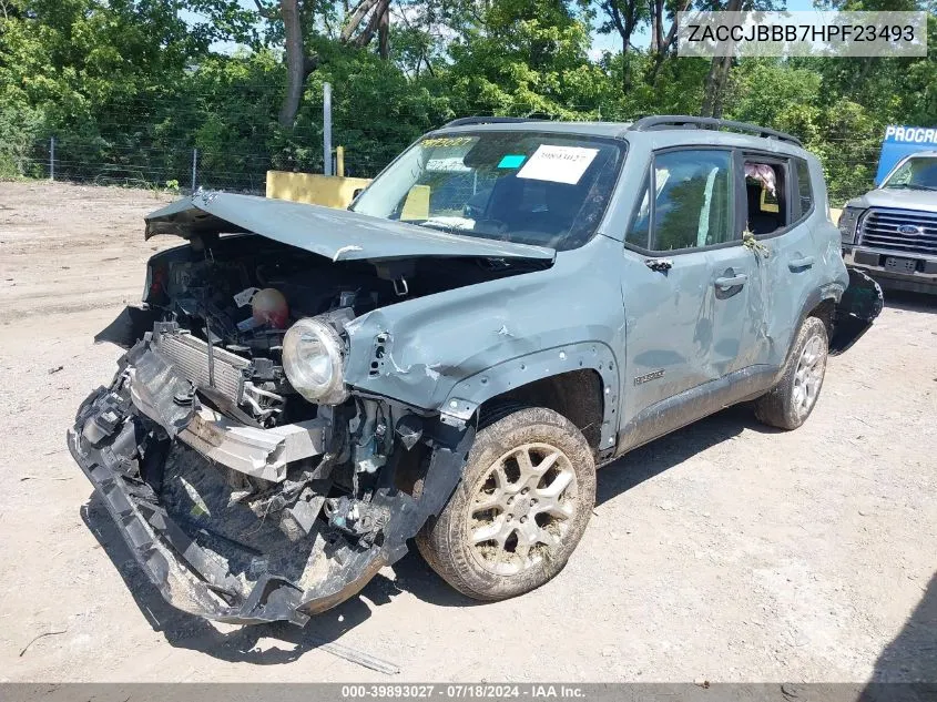 2017 Jeep Renegade Latitude 4X4 VIN: ZACCJBBB7HPF23493 Lot: 39893027