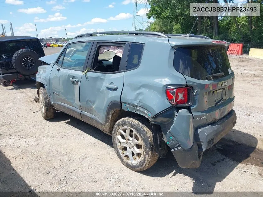 2017 Jeep Renegade Latitude 4X4 VIN: ZACCJBBB7HPF23493 Lot: 39893027