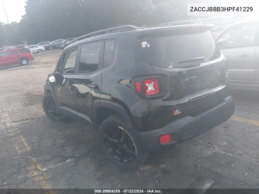 ZACCJBBB3HPF41229 2017 Jeep Renegade Altitude 4X4