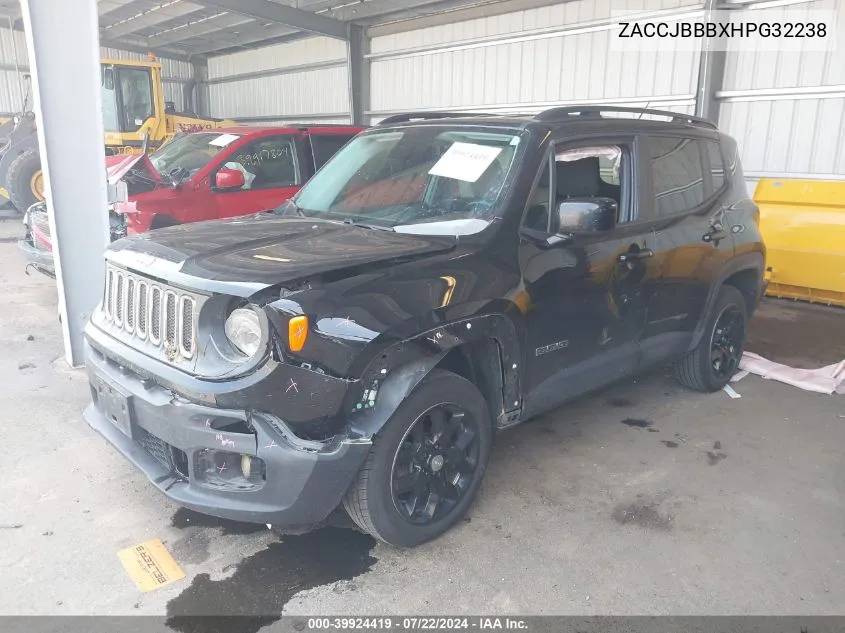 2017 Jeep Renegade Latitude 4X4 VIN: ZACCJBBBXHPG32238 Lot: 39924419