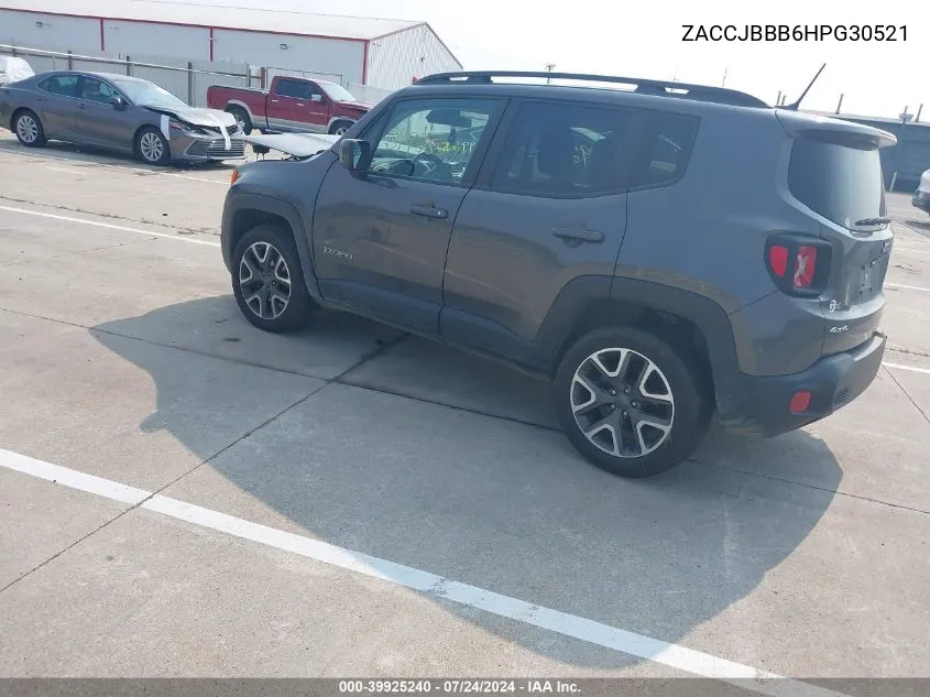 2017 Jeep Renegade Latitude 4X4 VIN: ZACCJBBB6HPG30521 Lot: 39925240