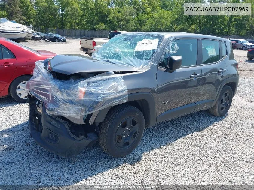 2017 Jeep Renegade Sport Fwd VIN: ZACCJAAB7HPG07969 Lot: 39935434