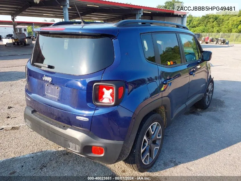 ZACCJBBB5HPG49481 2017 Jeep Renegade Latitude 4X4