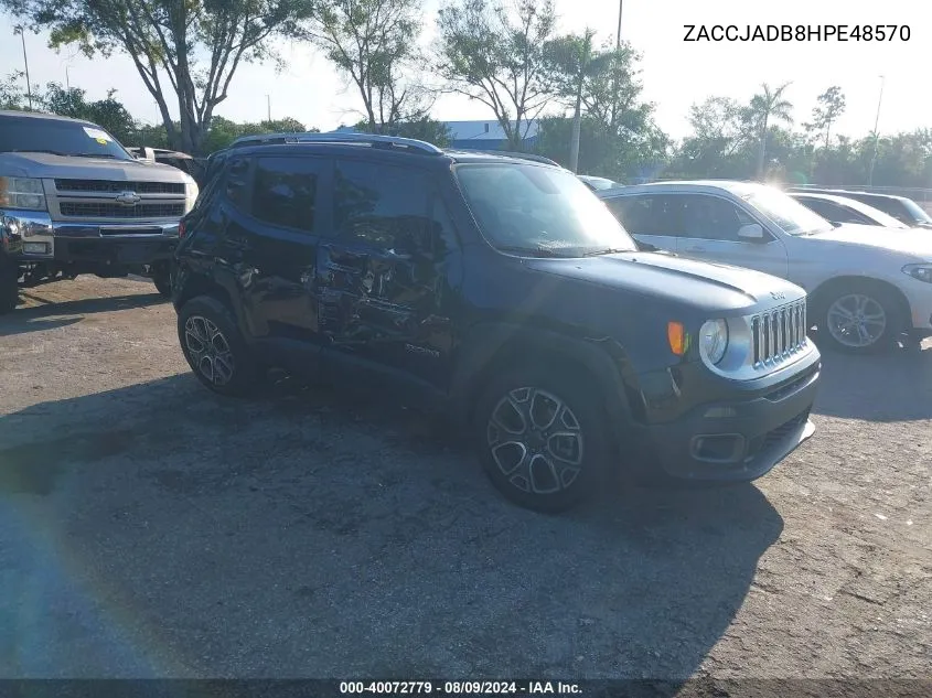 ZACCJADB8HPE48570 2017 Jeep Renegade Limited Fwd