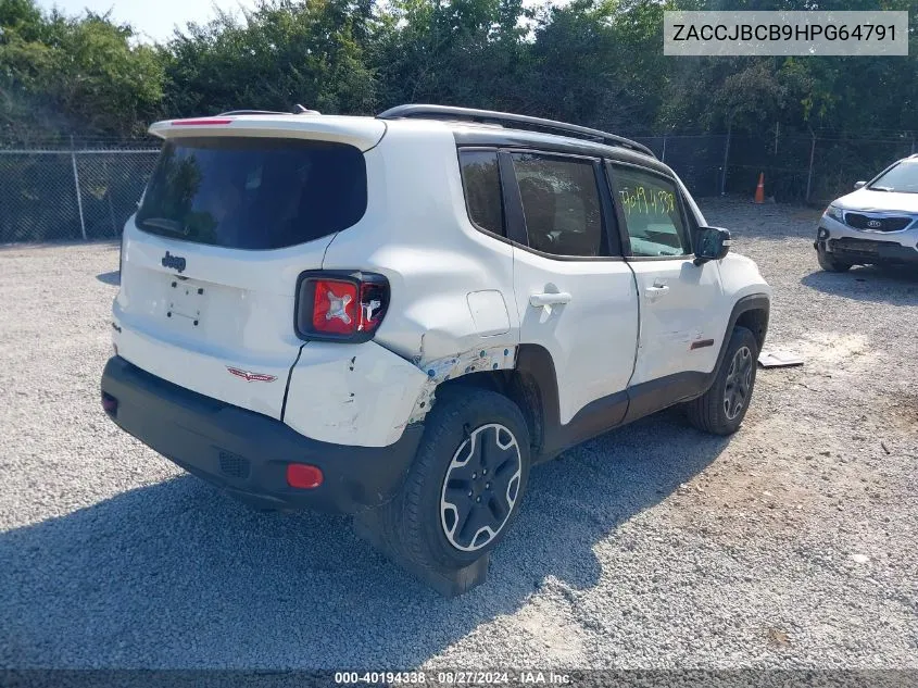 ZACCJBCB9HPG64791 2017 Jeep Renegade Trailhawk 4X4