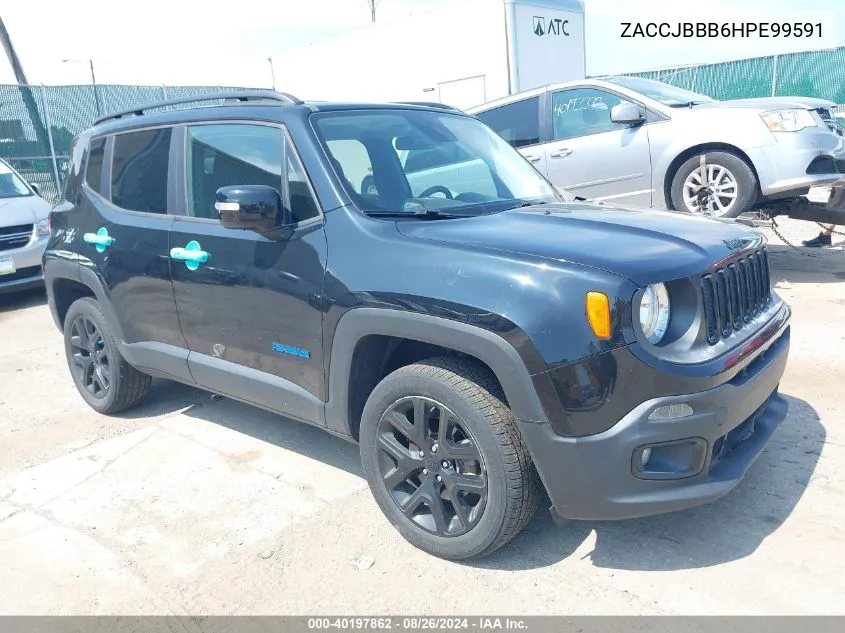 2017 Jeep Renegade Altitude 4X4 VIN: ZACCJBBB6HPE99591 Lot: 40197862