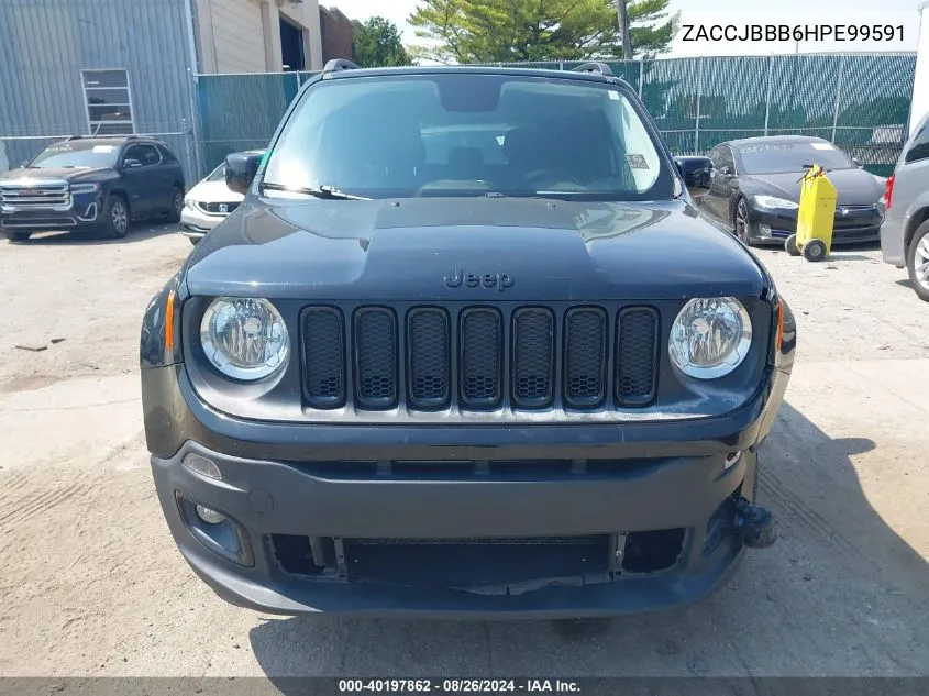 2017 Jeep Renegade Altitude 4X4 VIN: ZACCJBBB6HPE99591 Lot: 40197862