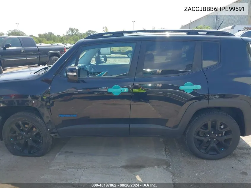 2017 Jeep Renegade Altitude 4X4 VIN: ZACCJBBB6HPE99591 Lot: 40197862