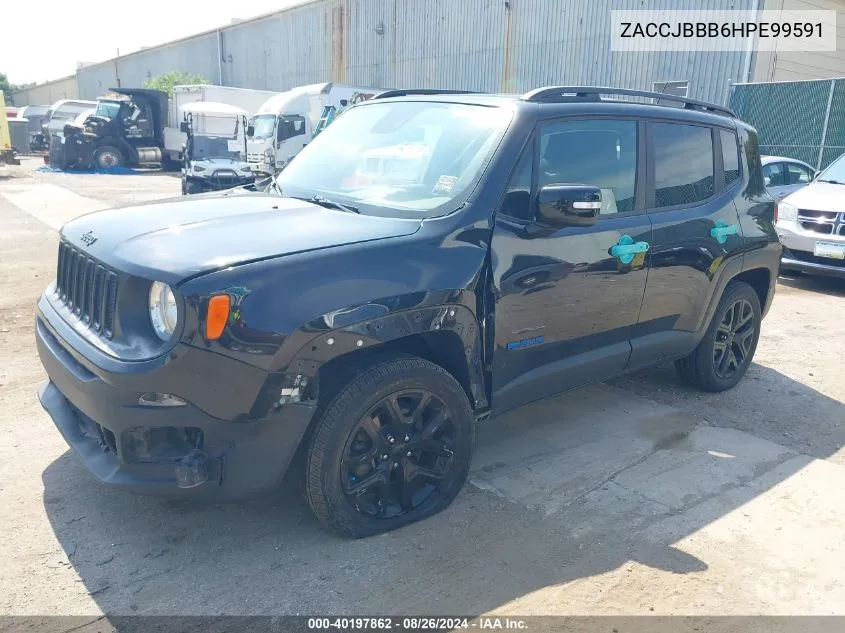 2017 Jeep Renegade Altitude 4X4 VIN: ZACCJBBB6HPE99591 Lot: 40197862