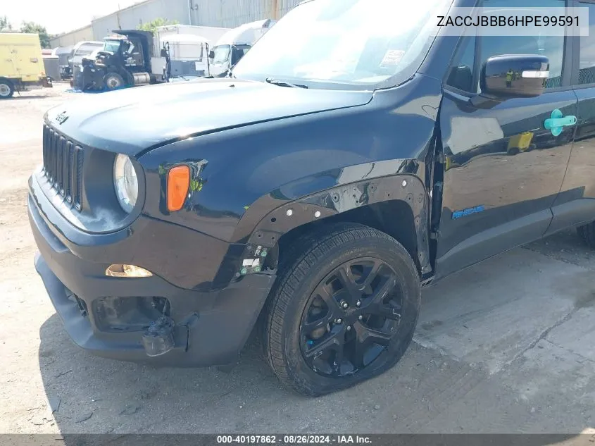 2017 Jeep Renegade Altitude 4X4 VIN: ZACCJBBB6HPE99591 Lot: 40197862