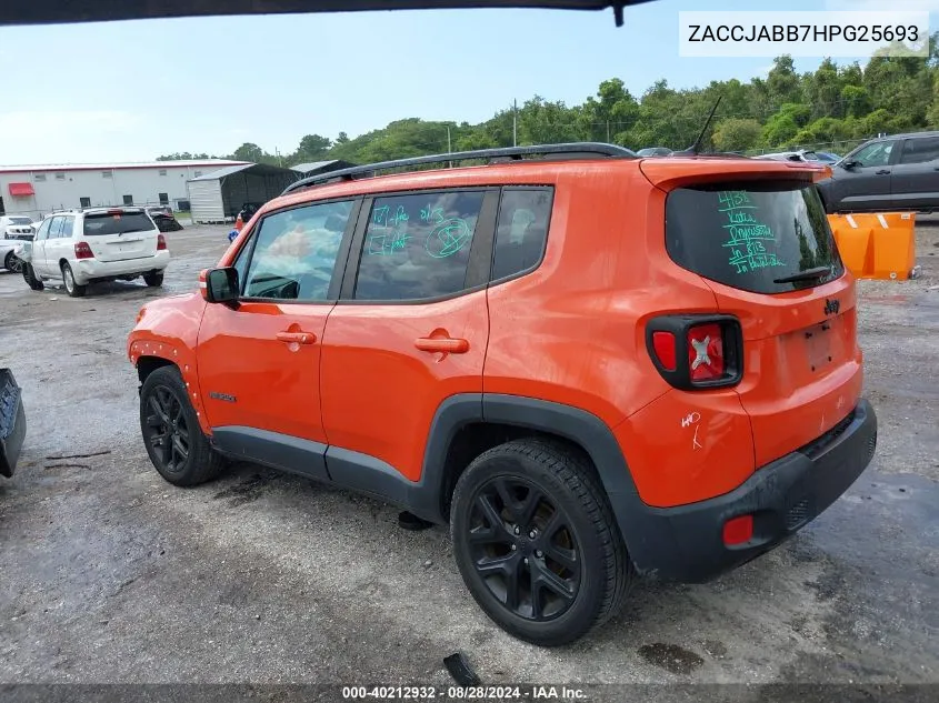 ZACCJABB7HPG25693 2017 Jeep Renegade Altitude Fwd