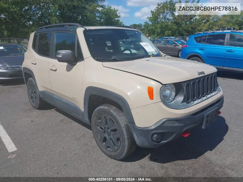 2017 Jeep Renegade Deserthawk 4X4 VIN: ZACCJBCB0HPE78816 Lot: 40256101