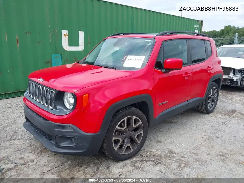 2017 Jeep Renegade Latitude VIN: ZACCJABB8HPF96883 Lot: 40263759