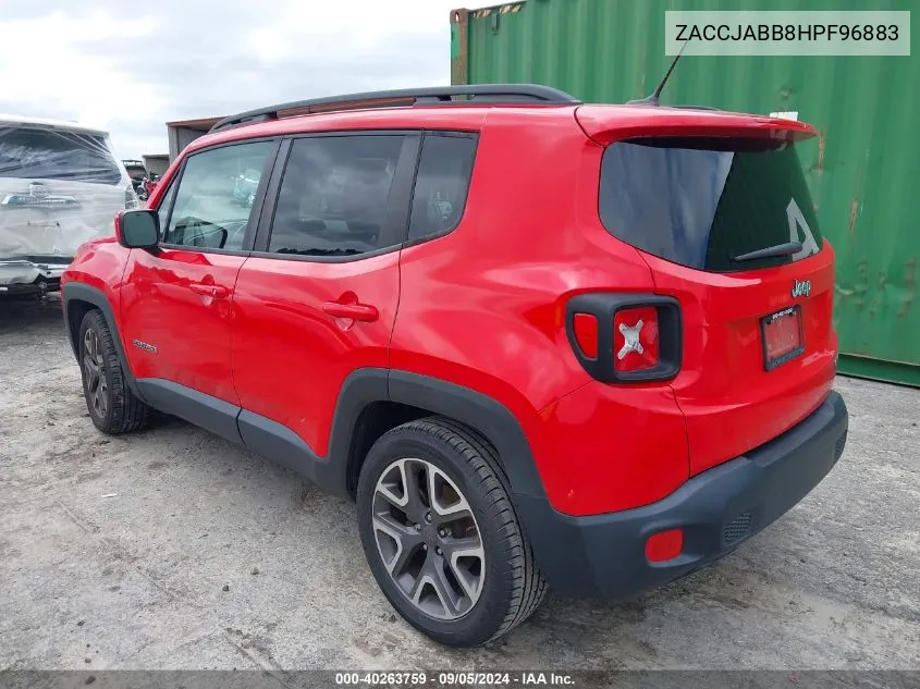 2017 Jeep Renegade Latitude VIN: ZACCJABB8HPF96883 Lot: 40263759