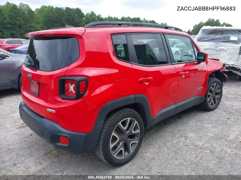 2017 Jeep Renegade Latitude VIN: ZACCJABB8HPF96883 Lot: 40263759