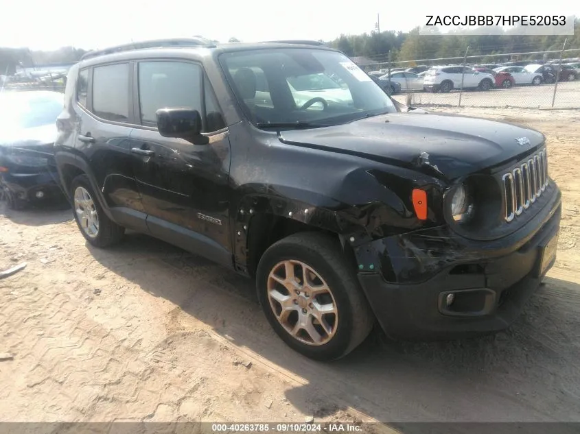 2017 Jeep Renegade Latitude 4X4 VIN: ZACCJBBB7HPE52053 Lot: 40263785