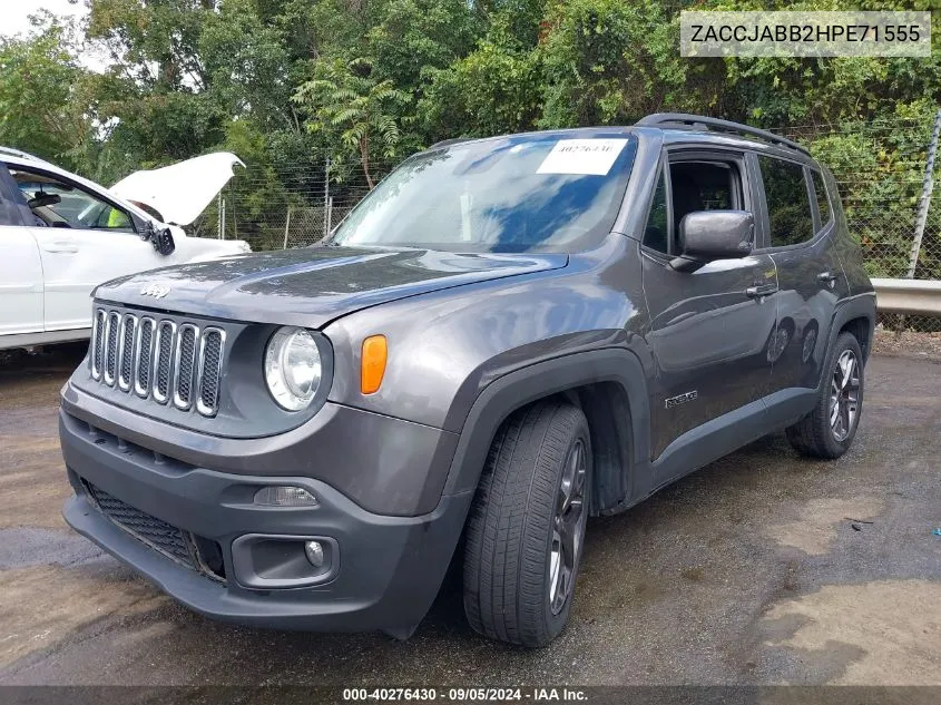 2017 Jeep Renegade Latitude Fwd VIN: ZACCJABB2HPE71555 Lot: 40276430