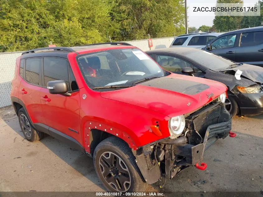 2017 Jeep Renegade Trailhawk VIN: ZACCJBCB6HPE61745 Lot: 40310817