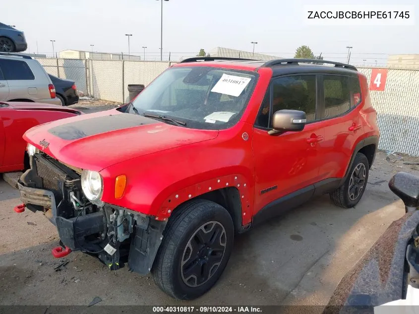 2017 Jeep Renegade Trailhawk VIN: ZACCJBCB6HPE61745 Lot: 40310817