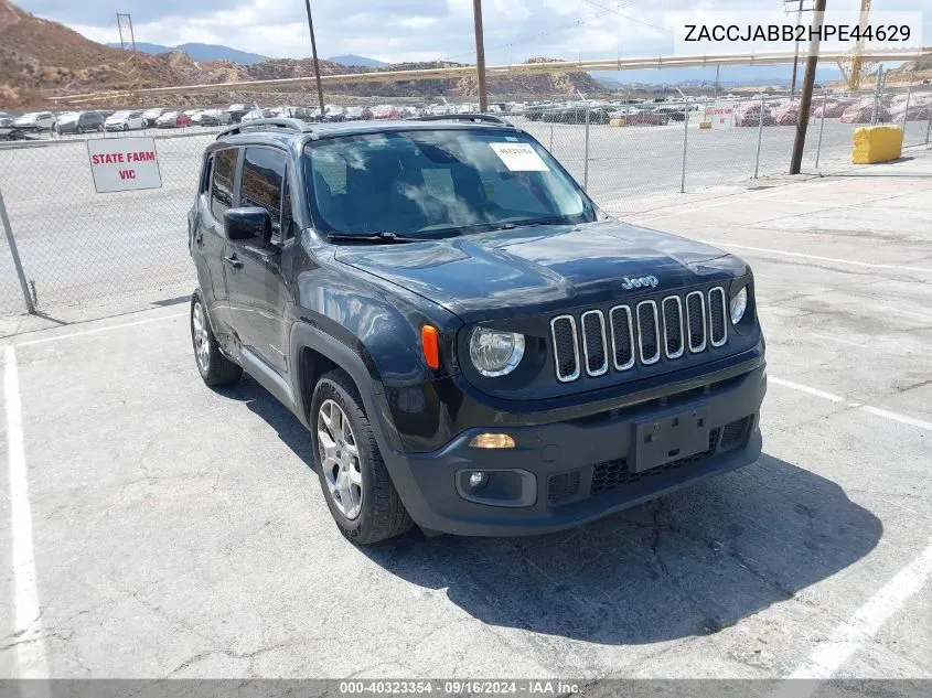 2017 Jeep Renegade Latitude Fwd VIN: ZACCJABB2HPE44629 Lot: 40323354