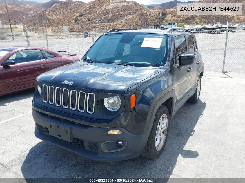 2017 Jeep Renegade Latitude Fwd VIN: ZACCJABB2HPE44629 Lot: 40323354