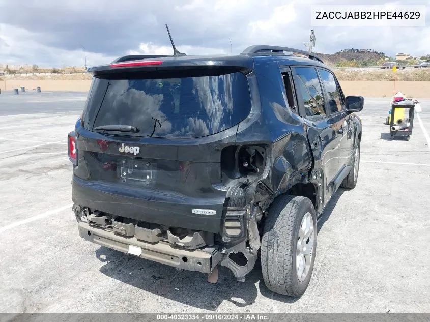 2017 Jeep Renegade Latitude Fwd VIN: ZACCJABB2HPE44629 Lot: 40323354