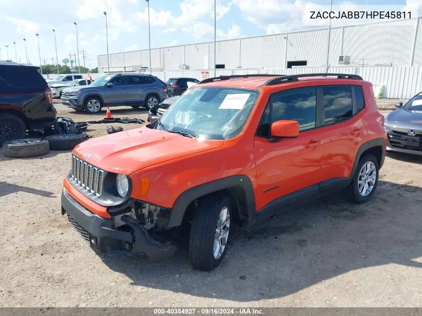 2017 Jeep Renegade Latitude Fwd VIN: ZACCJABB7HPE45811 Lot: 40354927