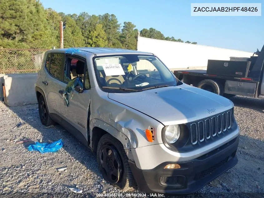 ZACCJAAB2HPF48426 2017 Jeep Renegade Sport