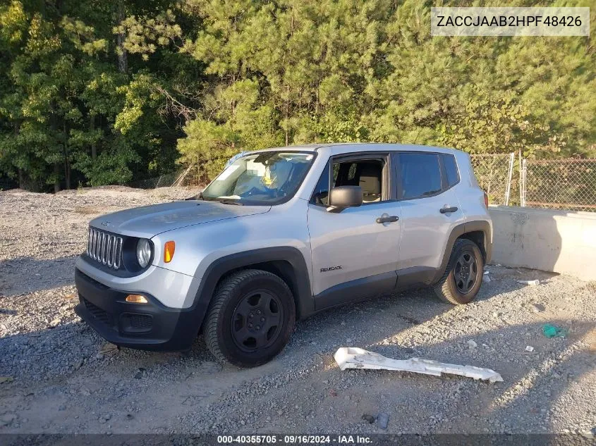 2017 Jeep Renegade Sport VIN: ZACCJAAB2HPF48426 Lot: 40355705