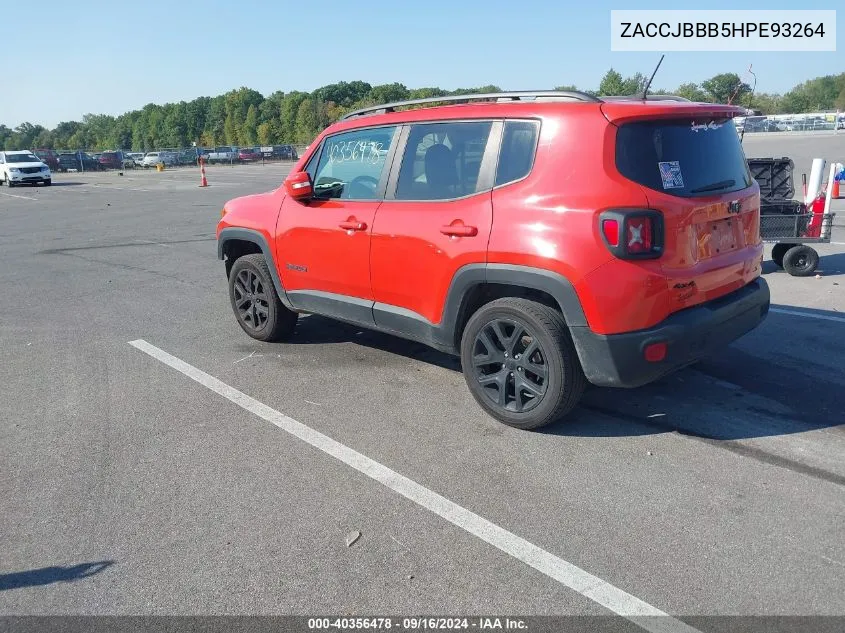 2017 Jeep Renegade Altitude 4X4 VIN: ZACCJBBB5HPE93264 Lot: 40356478