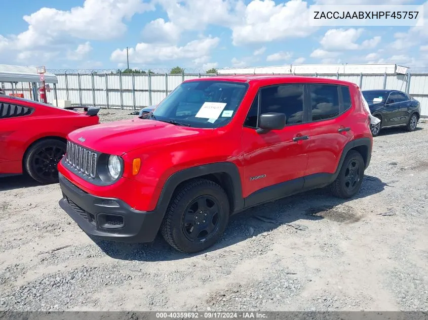 ZACCJAABXHPF45757 2017 Jeep Renegade Sport Fwd