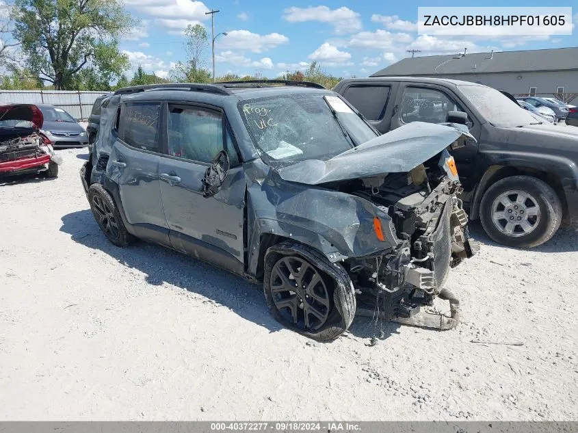 2017 Jeep Renegade Latitude VIN: ZACCJBBH8HPF01605 Lot: 40372277