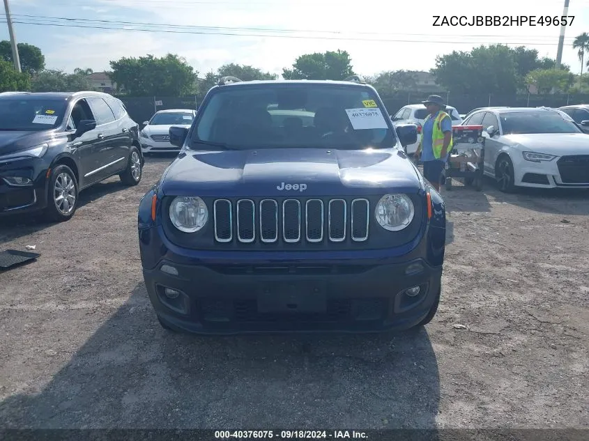 ZACCJBBB2HPE49657 2017 Jeep Renegade Latitude