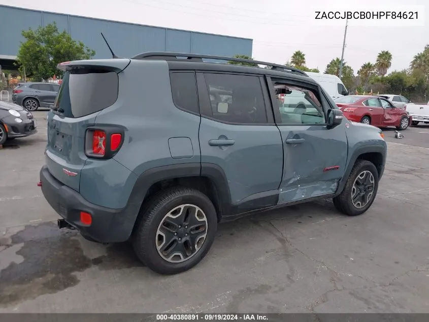 2017 Jeep Renegade Trailhawk 4X4 VIN: ZACCJBCB0HPF84621 Lot: 40380891