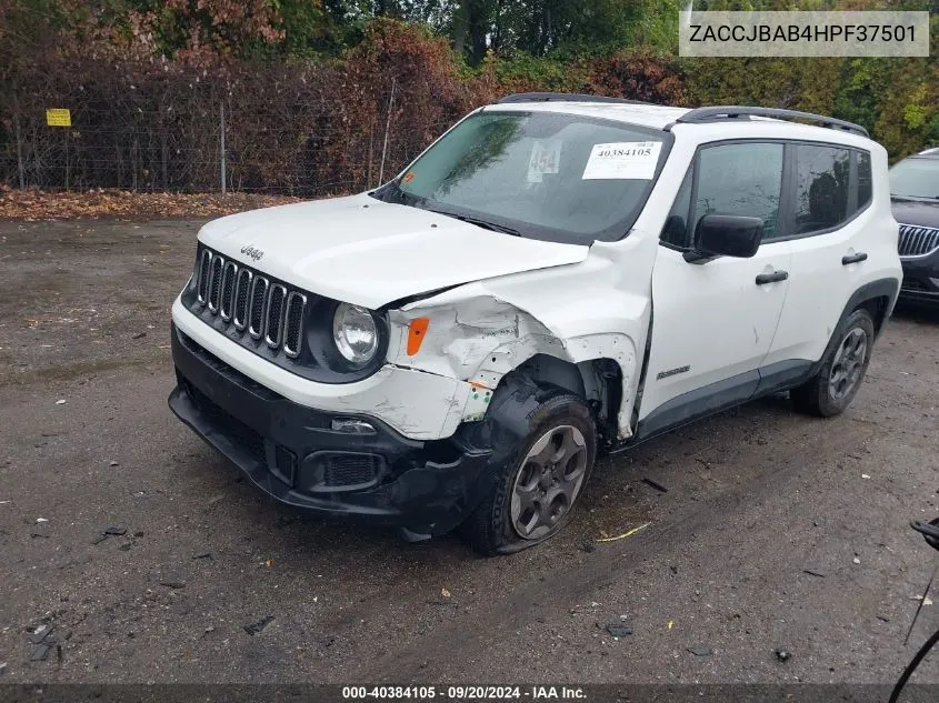 2017 Jeep Renegade Sport 4X4 VIN: ZACCJBAB4HPF37501 Lot: 40384105