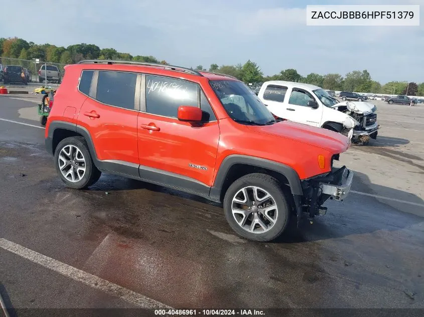 ZACCJBBB6HPF51379 2017 Jeep Renegade Latitude 4X4