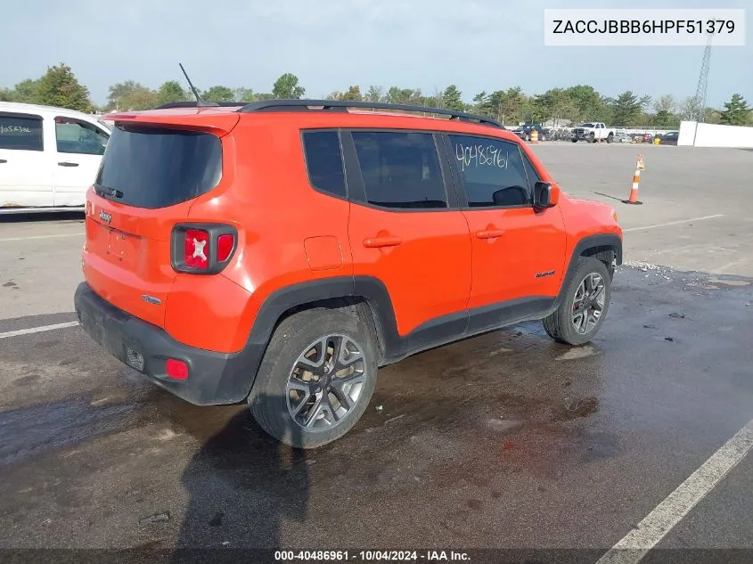 ZACCJBBB6HPF51379 2017 Jeep Renegade Latitude 4X4