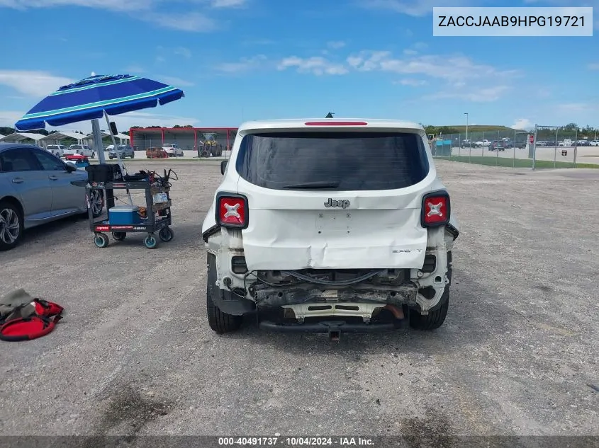 2017 Jeep Renegade Sport Fwd VIN: ZACCJAAB9HPG19721 Lot: 40491737