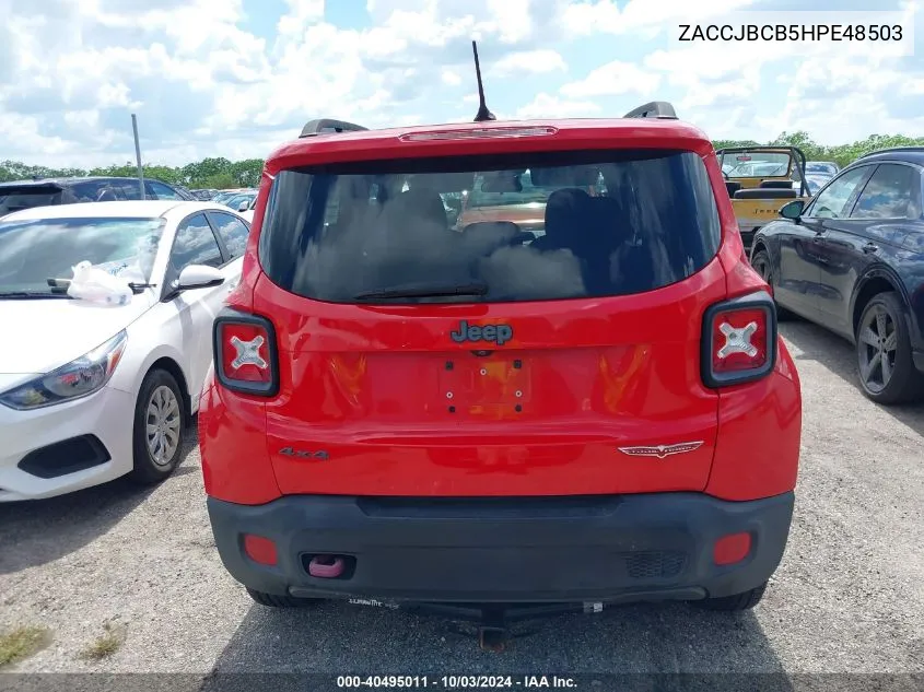 ZACCJBCB5HPE48503 2017 Jeep Renegade Trailhawk 4X4