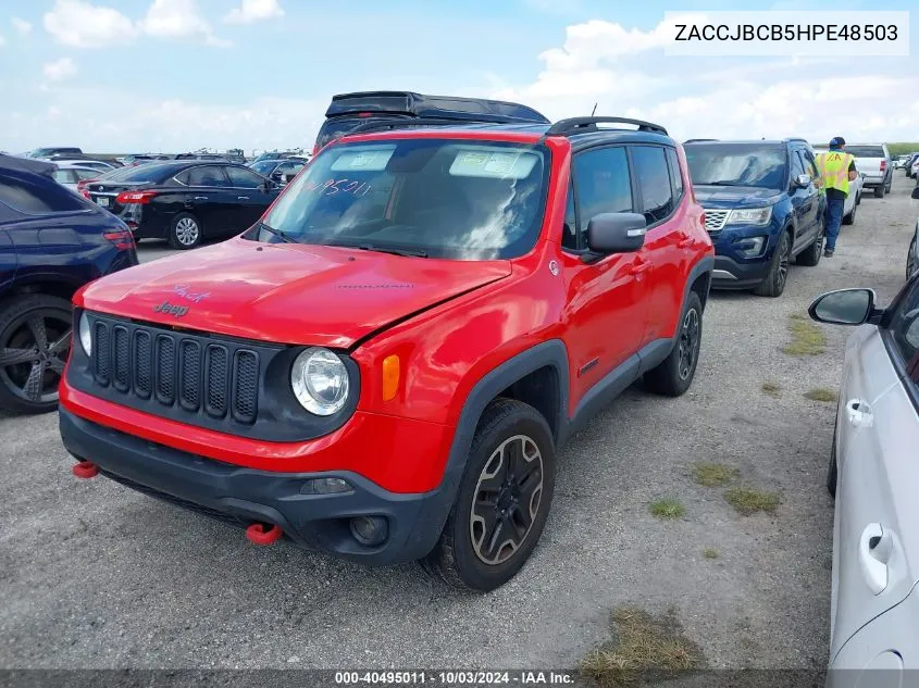 2017 Jeep Renegade Trailhawk 4X4 VIN: ZACCJBCB5HPE48503 Lot: 40495011