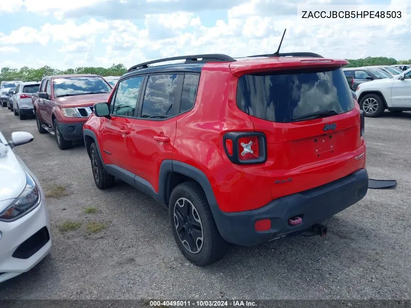 ZACCJBCB5HPE48503 2017 Jeep Renegade Trailhawk 4X4