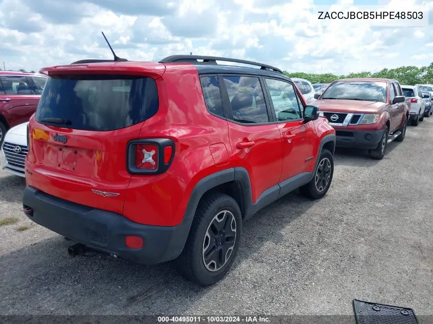 ZACCJBCB5HPE48503 2017 Jeep Renegade Trailhawk 4X4