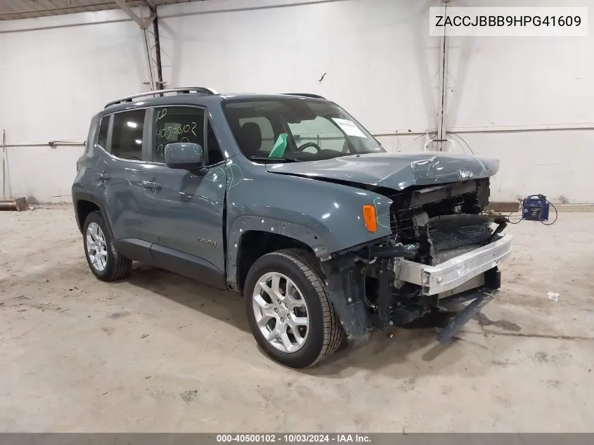 ZACCJBBB9HPG41609 2017 Jeep Renegade Latitude 4X4