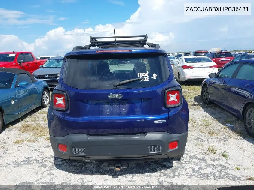 ZACCJABBXHPG36431 2017 Jeep Renegade Latitude Fwd