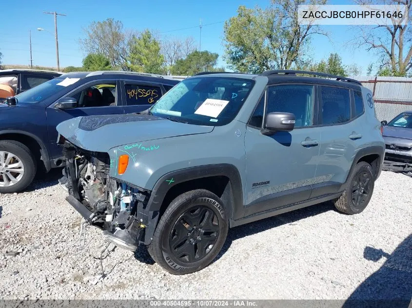 2017 Jeep Renegade Trailhawk VIN: ZACCJBCB0HPF61646 Lot: 40504595