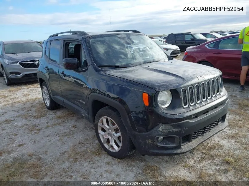 2017 Jeep Renegade Latitude VIN: ZACCJABB5HPF52954 Lot: 40505807