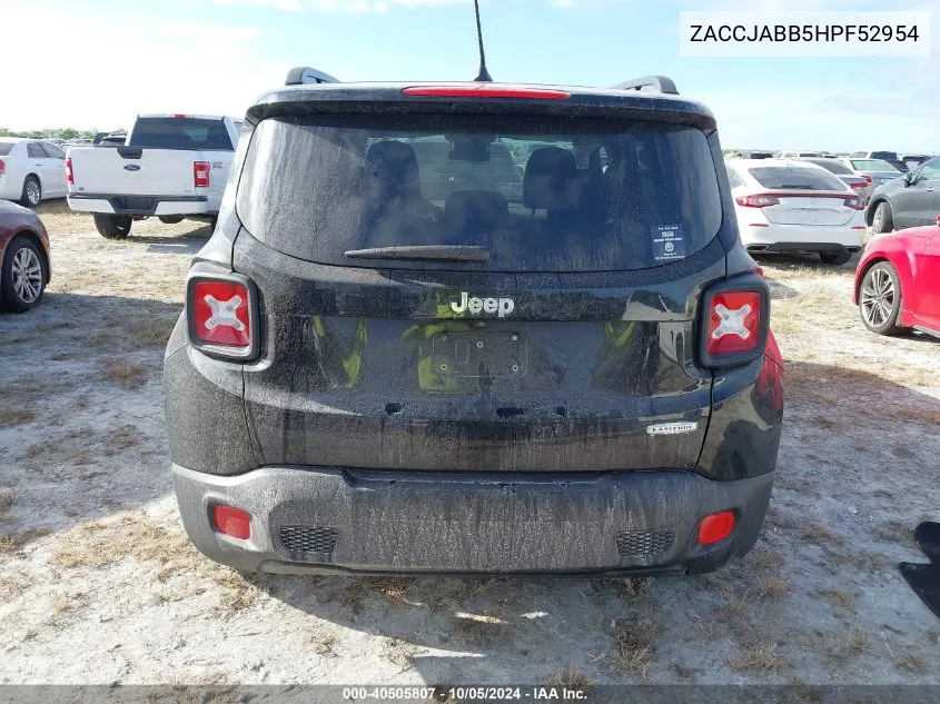 2017 Jeep Renegade Latitude VIN: ZACCJABB5HPF52954 Lot: 40505807