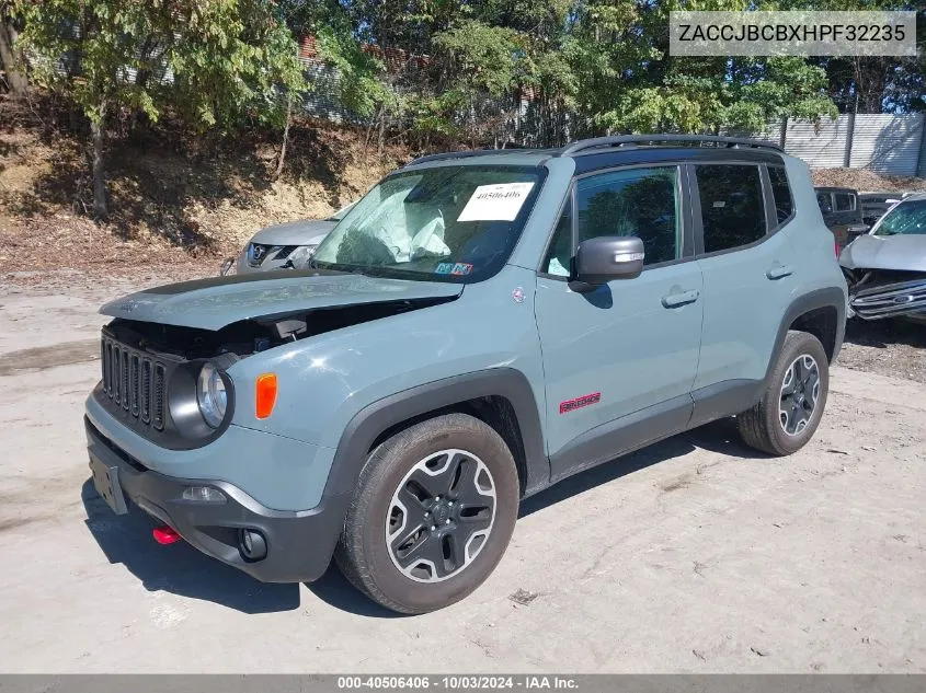 ZACCJBCBXHPF32235 2017 Jeep Renegade Trailhawk 4X4