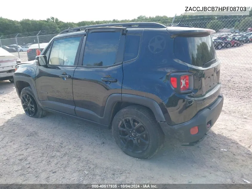 ZACCJBCB7HPF08703 2017 Jeep Renegade Trailhawk